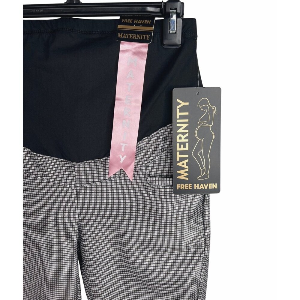 Free Haven Maternity Stretch Pants With Houndstooth Print Size XL - Picture 9 of 12